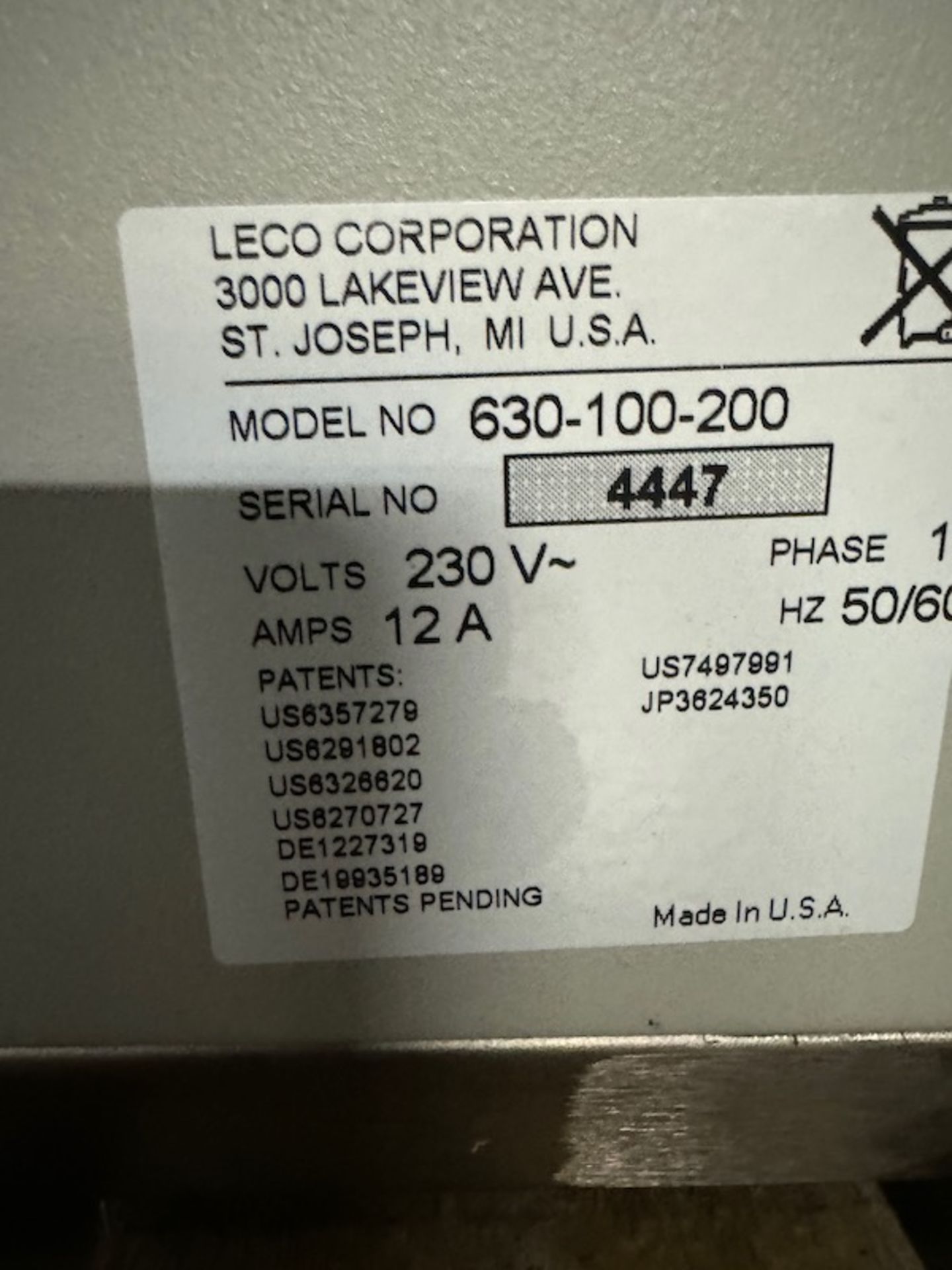 LECO TRUSPEC N MODEL # 6310-100-200 N2 PROTIEN ANALYZER - Image 5 of 16