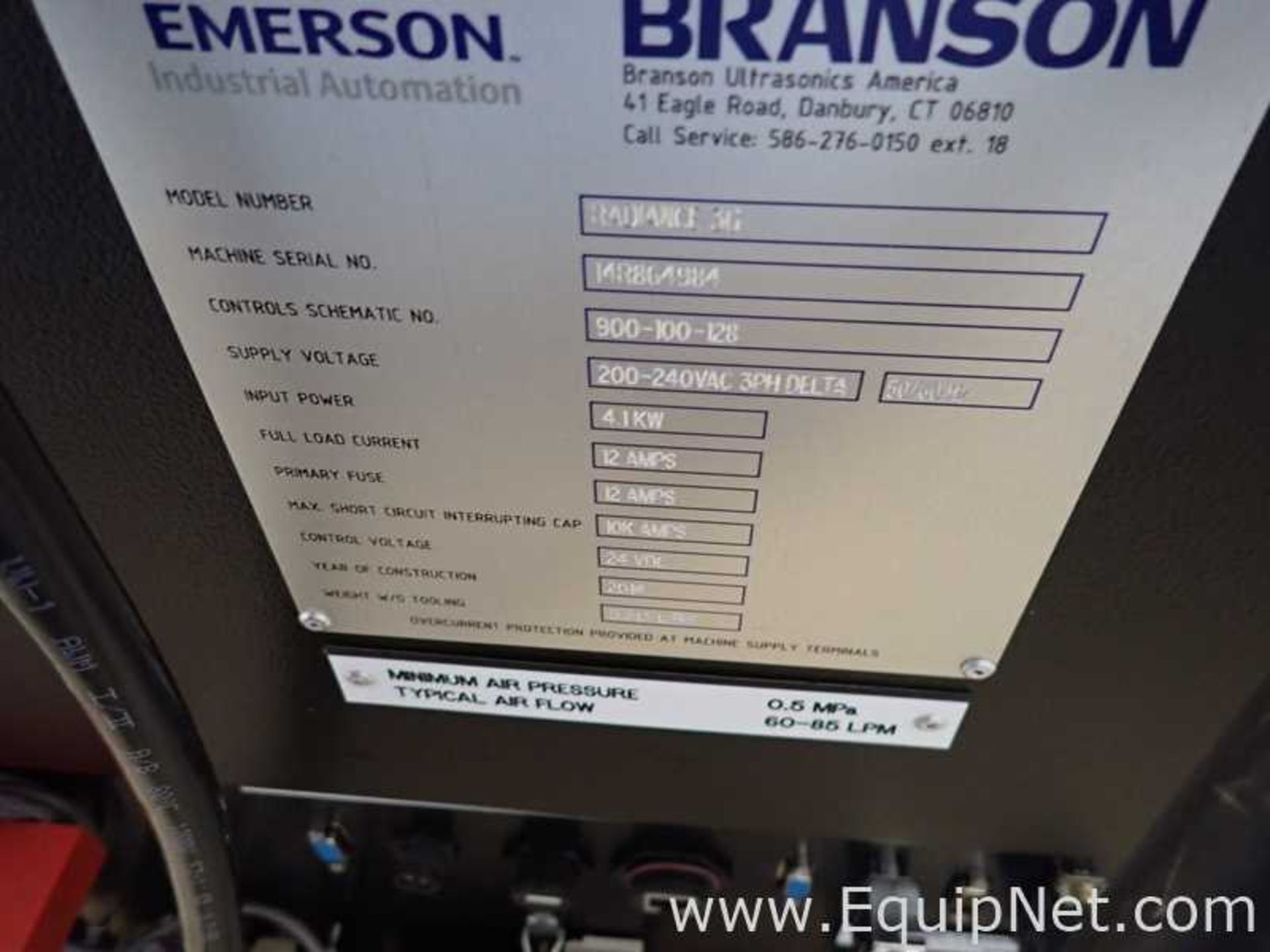Branson Ultrasonic Corporation RADIANCE 3G Welder System w/ Lytron RC011J03BC2M043 Chiller - Image 19 of 25