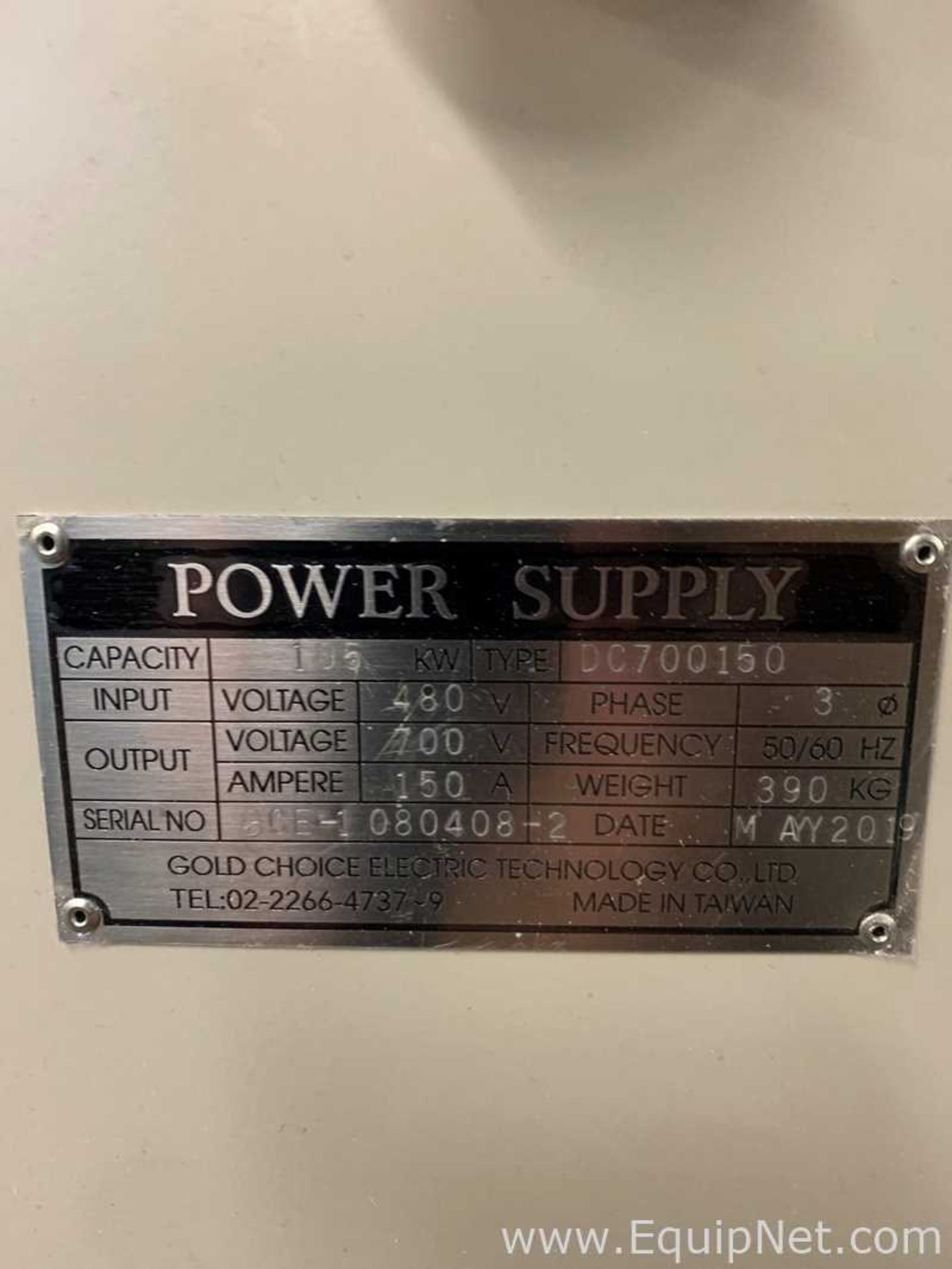 Gold Choice Electric Technology Power Supply DC700150 105 kW - Image 3 of 3