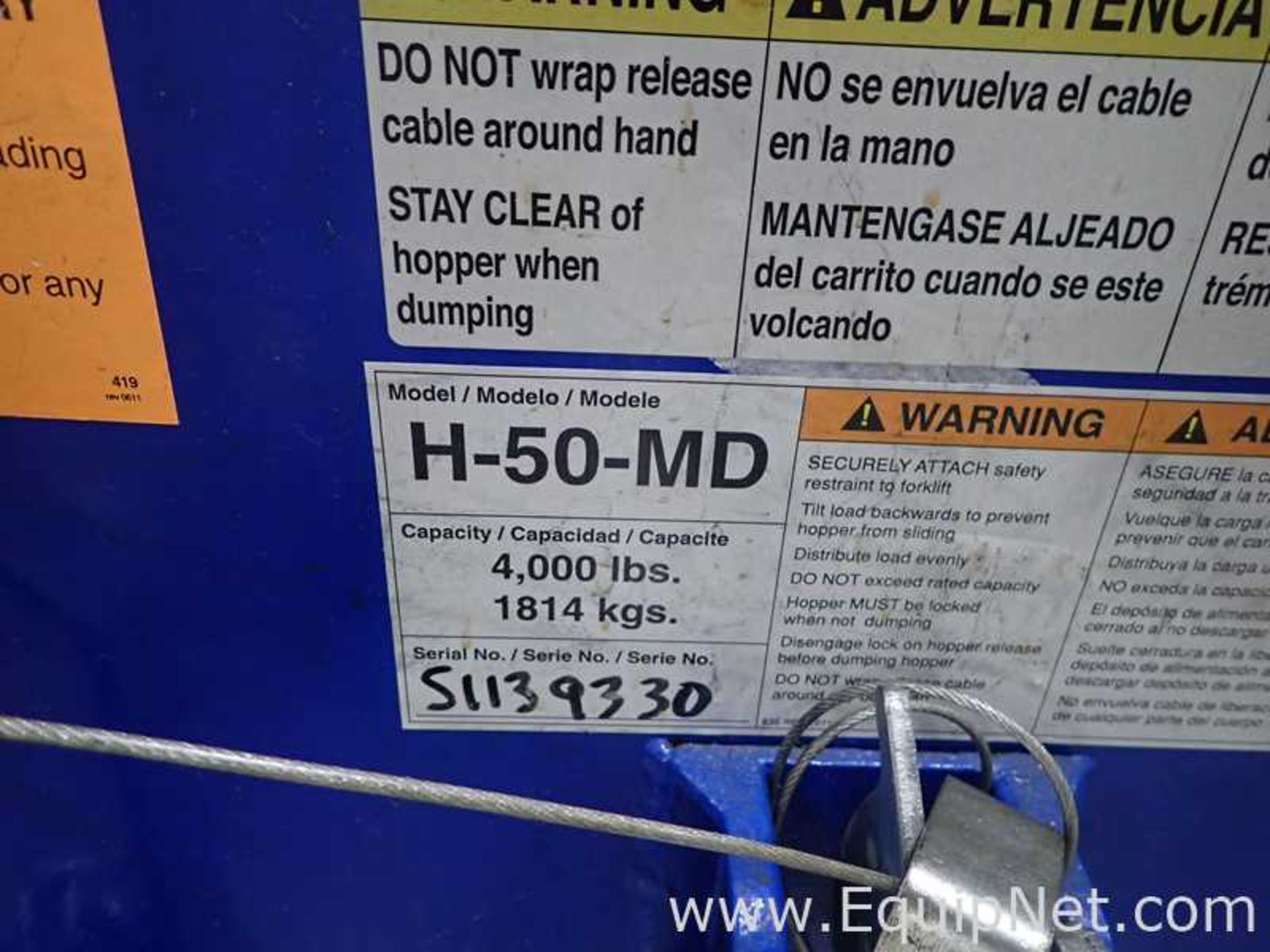 Lot of 5 Vestil H-50-MD Small Dumping Hoppers - Image 5 of 7