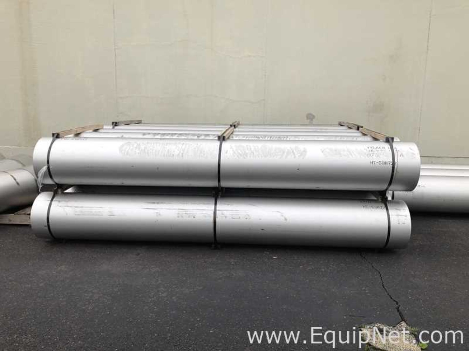 Lot Of Approx 15 Stainless Steel 304L Piping 16in diam X 150in Length Sections And Semi Elbows - Image 5 of 12
