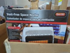 GL space heater, tolls, curtain rods and more