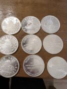 9 1 oz Rust Coin Silver Coins