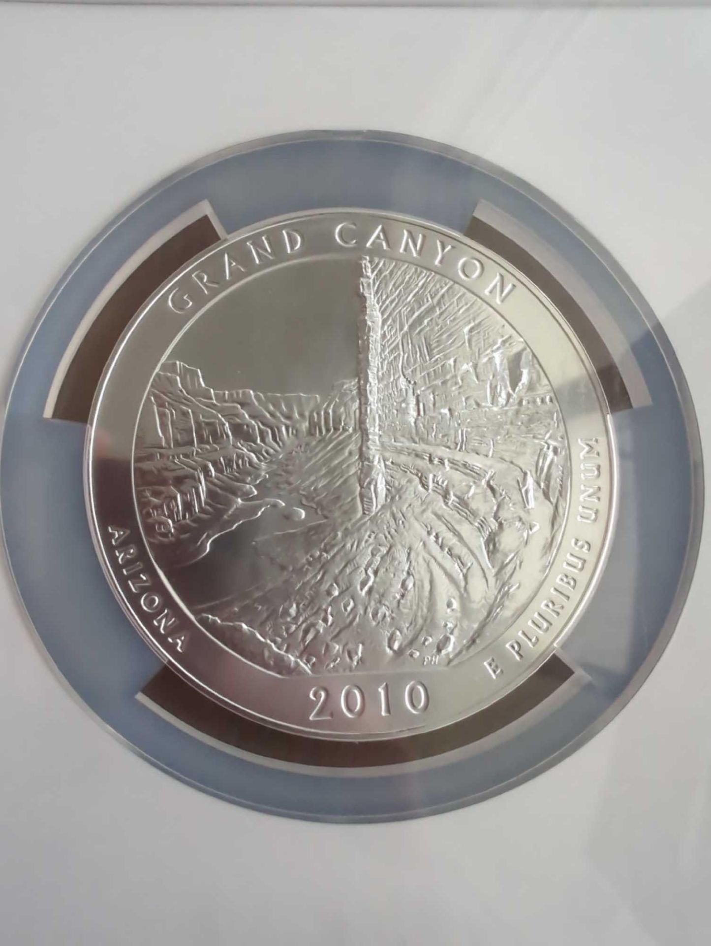 2010 5 oz Silver Grand Canyon Early Release MS69 - Image 2 of 4