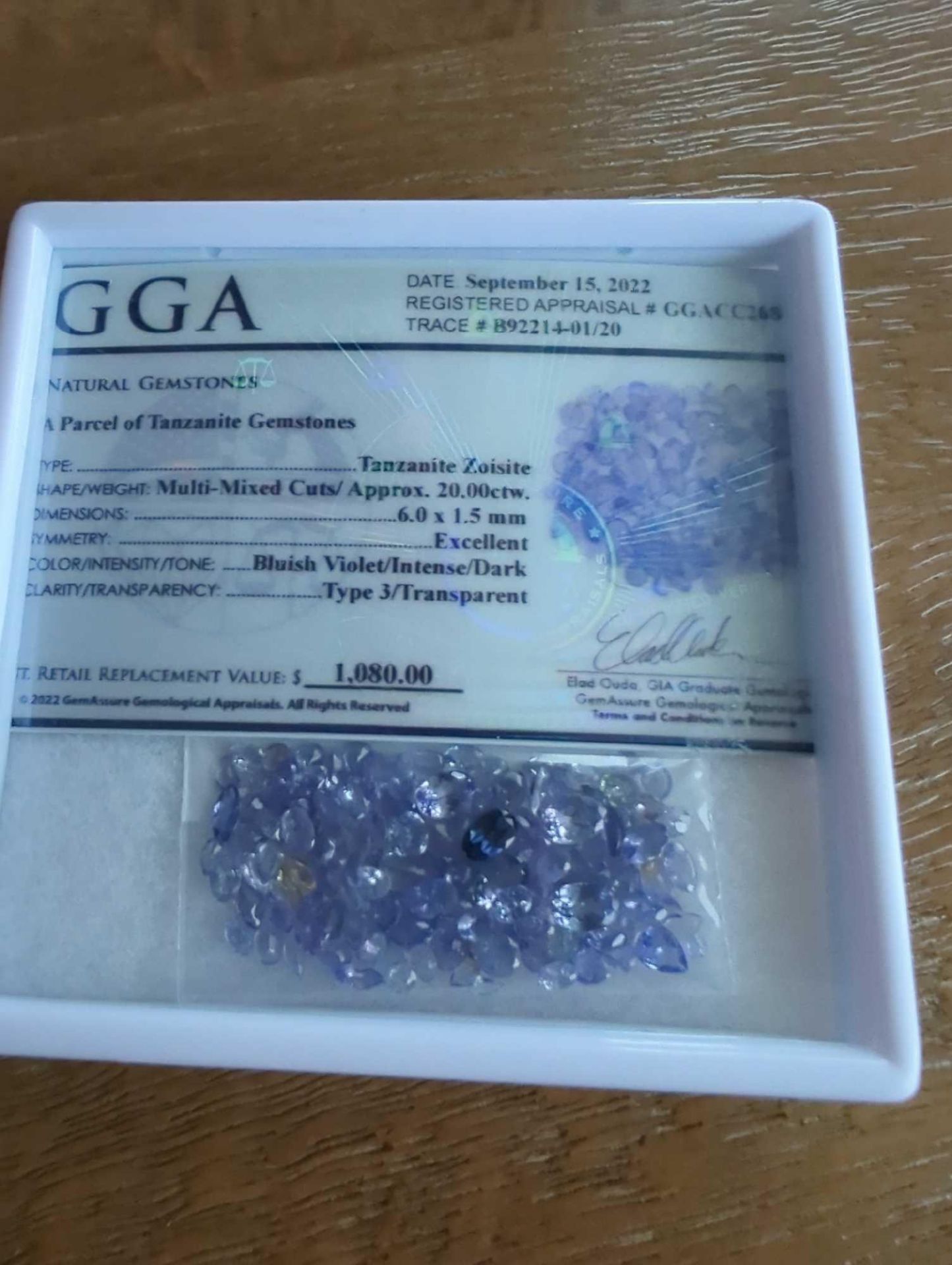 Loose tanzanite gemstones - Image 3 of 3