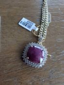 Ruby and sapphire necklace