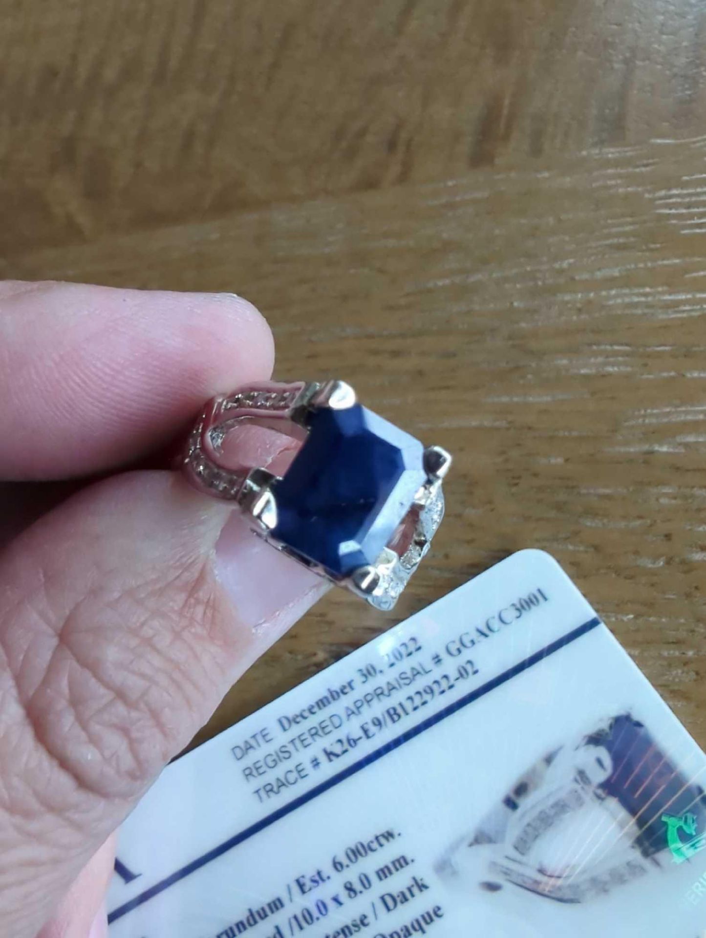 sapphire and diamond ring - Image 2 of 6