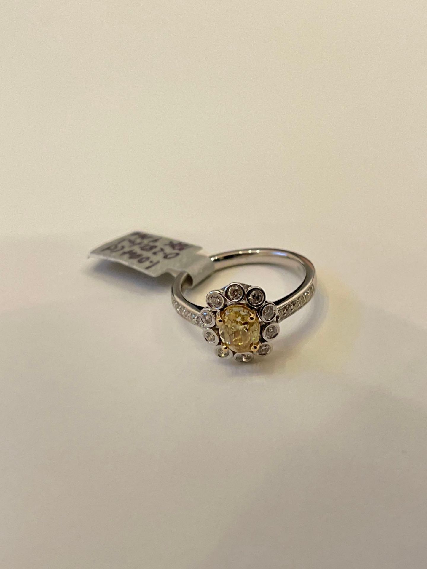 Oval Yellow Diamond Ring - Image 4 of 8