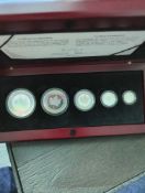 2003 Canada 5-Coin Silver Maple Leaf Set (Hologram)