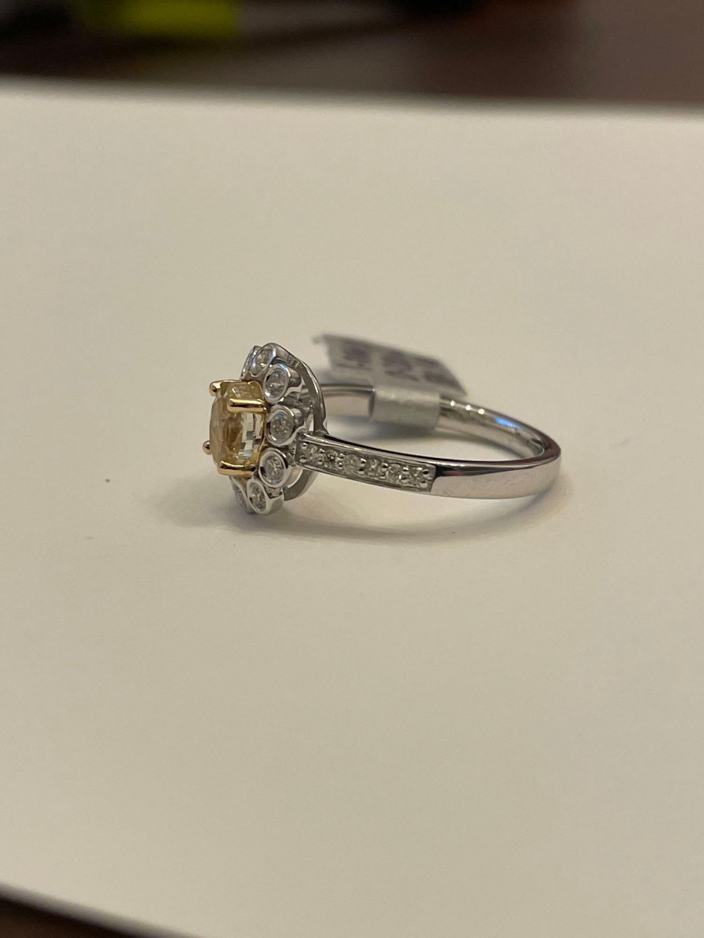 Oval Yellow Diamond Ring - Image 5 of 8