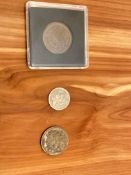 1864-1865 Two cent coins, three cent coin