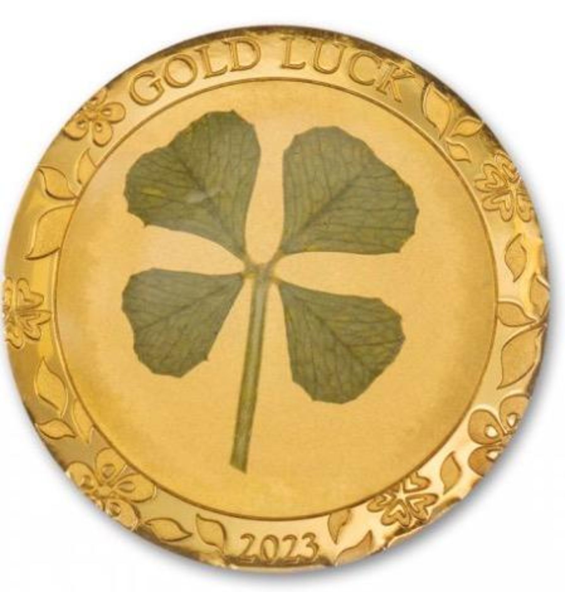 2023 1 Gram Gold Four-Leaf Clover - Image 2 of 2