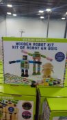 GL kid made modern wooden robot kits approx 136 pieces