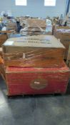 Pallet- Abbyson Chairs, christmas tree, Marcy weights, misc trampolines boxes