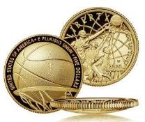 $5 Gold Commemorative Basketball Proof