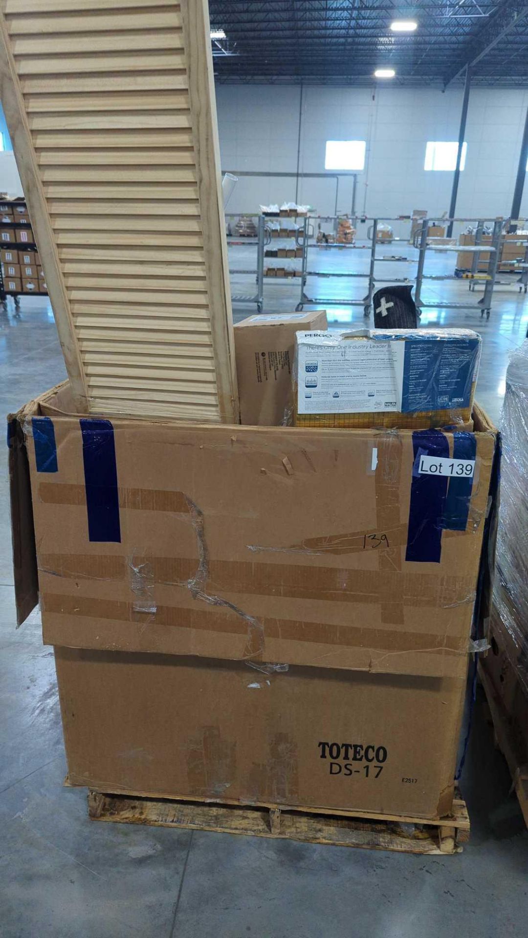 pallet of automotive and industrial, rug, home goods and more