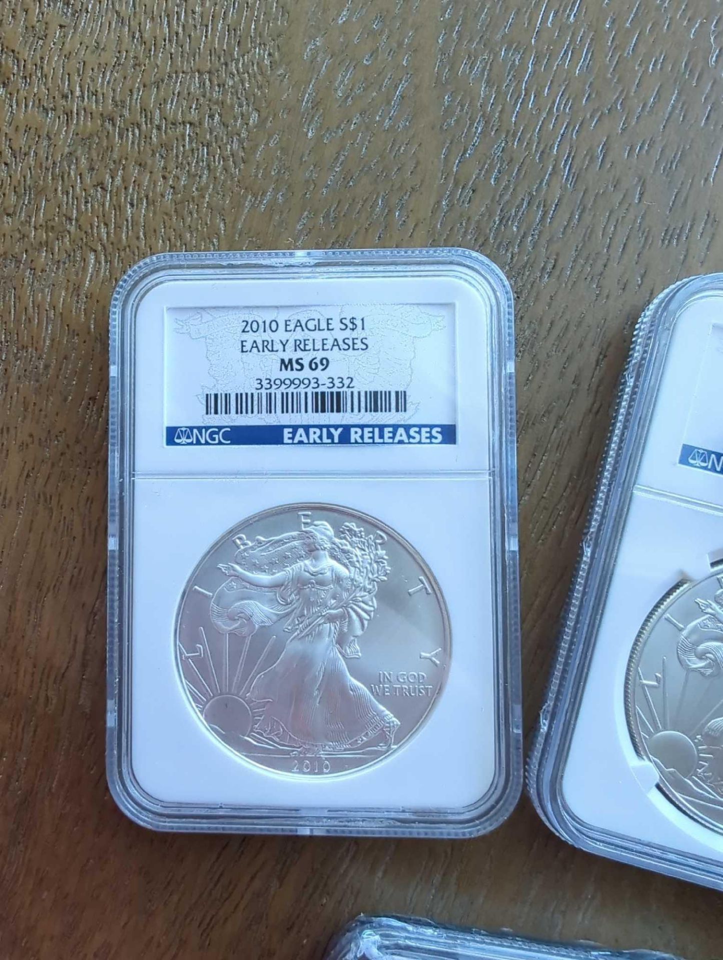 3 Early Release Silver Eagles - Image 2 of 6