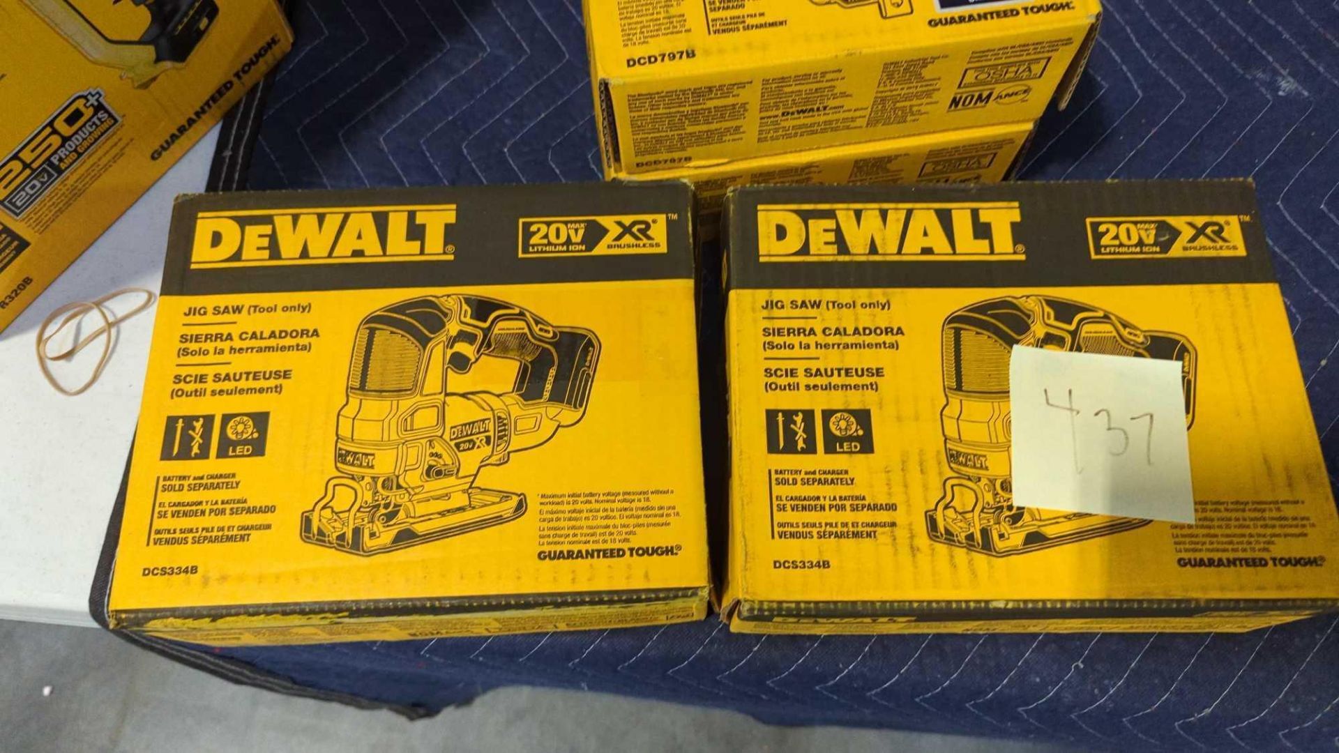 Dewalt Tools: Batteries, Pruner, Jig Saws, Rotary Hammer, 2 Drill combo - Image 4 of 14