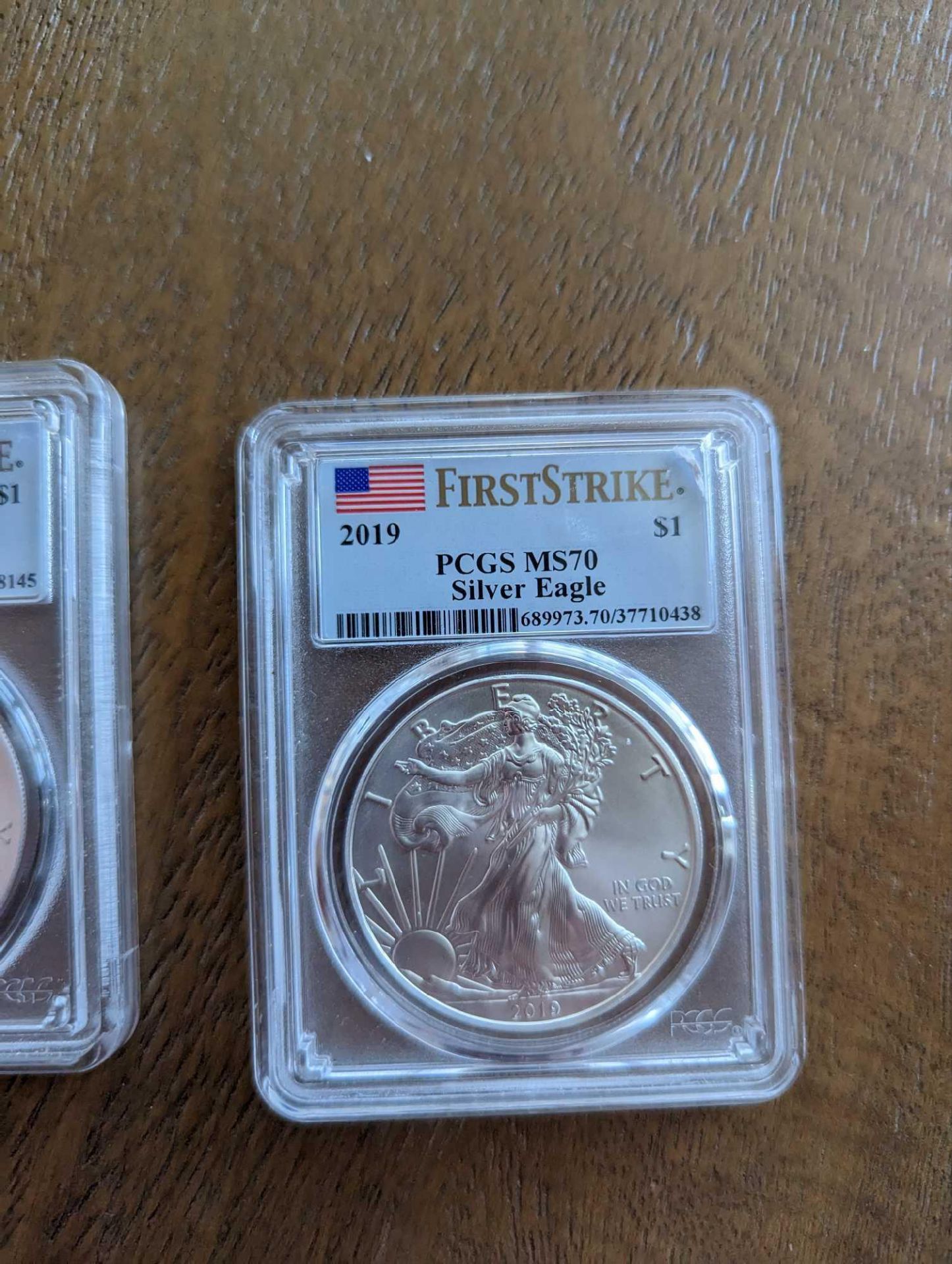 2 MS70 First Strike Silver Eagles - Image 3 of 5