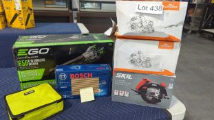 Misc Tools: Ego Blower, Bosch Jug saw, Skil Saw, Planners