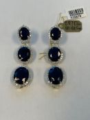 Sapphire and Diamond Earrings