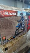 razor electric dirt bike/ride on car/tv