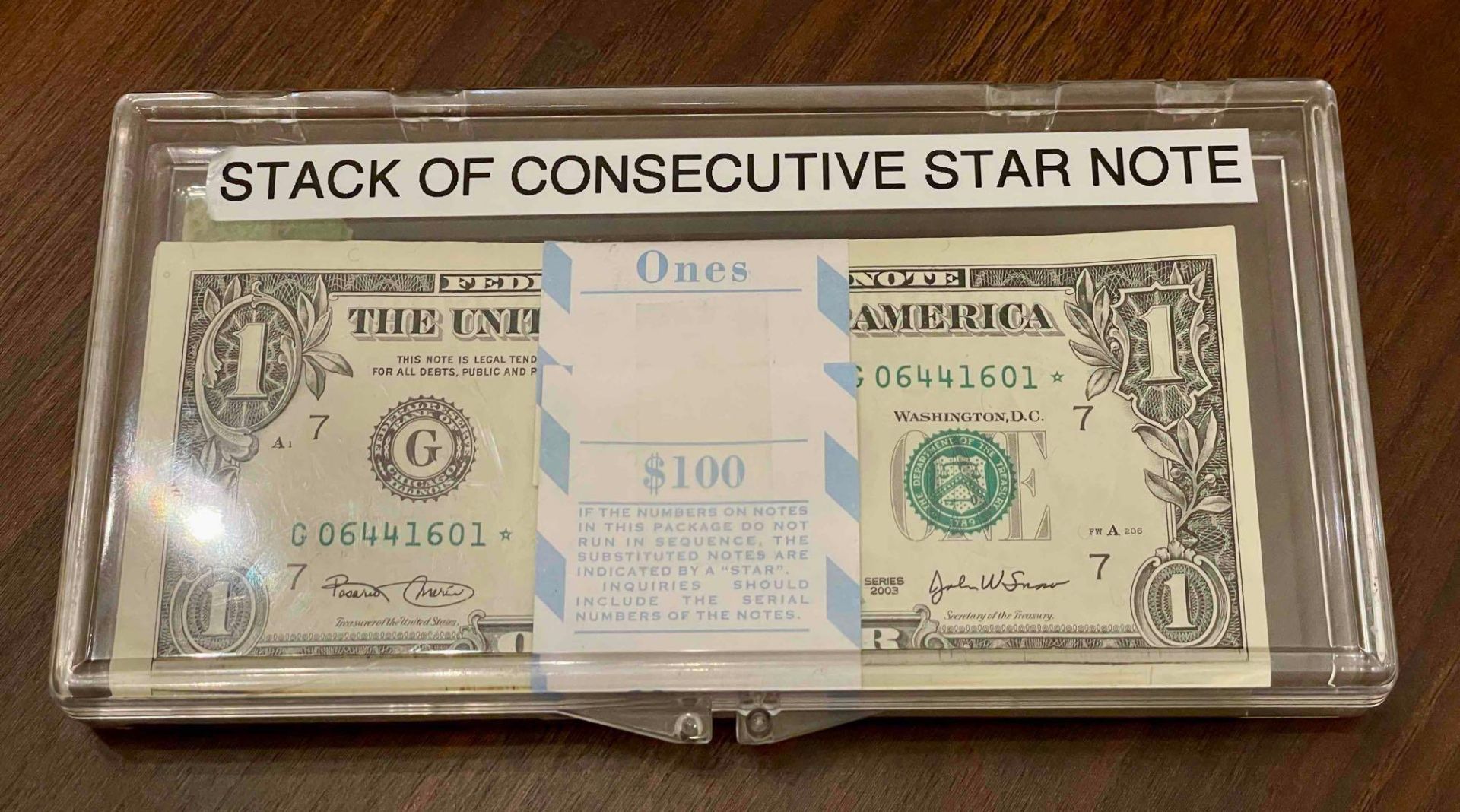 100 $1 Consecutive Star Notes - Image 7 of 7