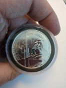 Darth Vadar Silver Coin in case