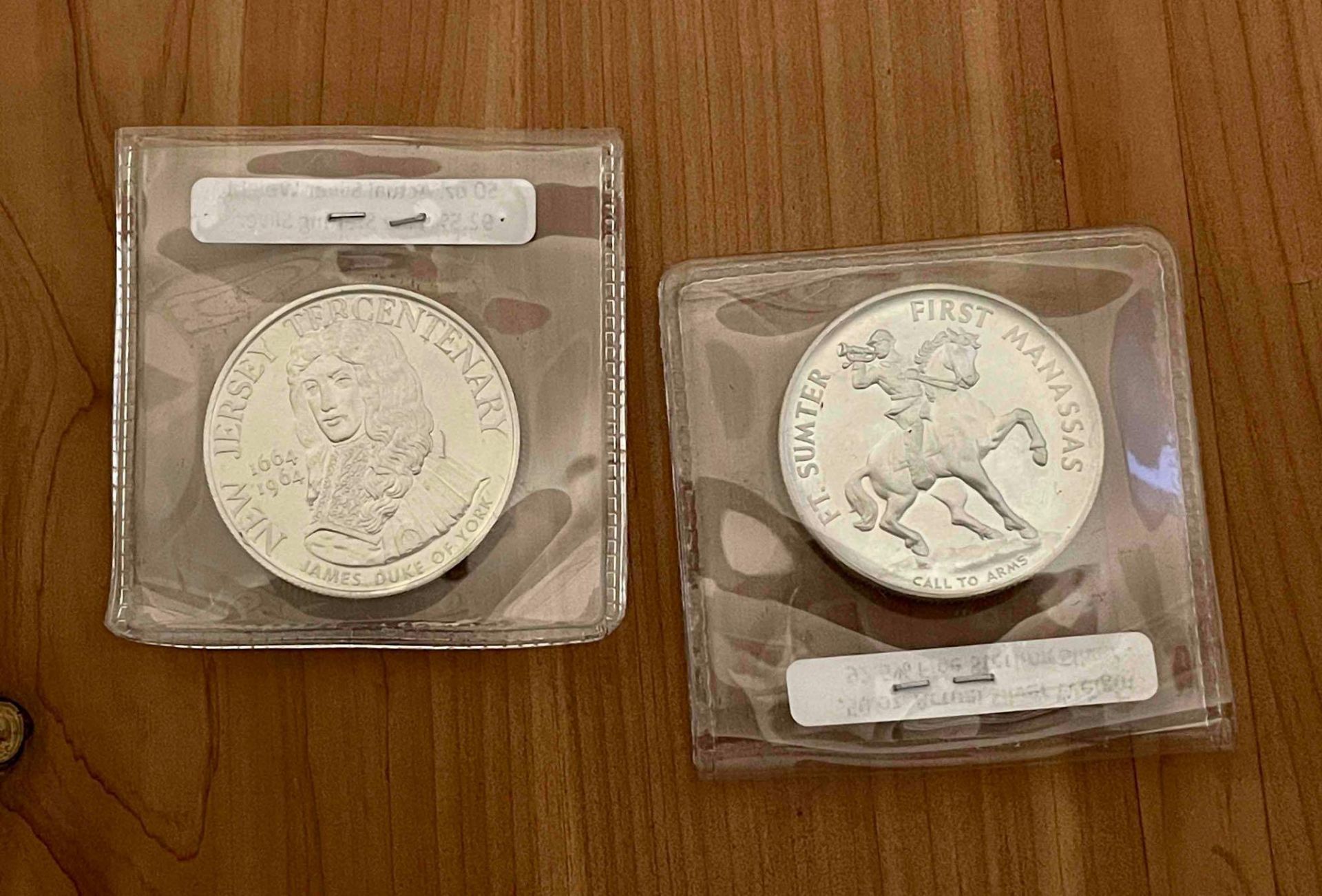 Civil War Silver Medal and Half Dollar Medla - Image 2 of 7