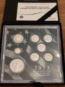 2013 United States Mint Limited Edition Silver Proof Set w/coa Total Silver 2.34oz (Proof silver eag