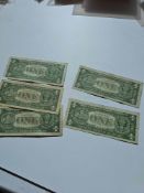 5 1957 Silver Certificates star notes