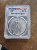 2018 PCGS MS70 Silver Eagle Reagan Legacy Series