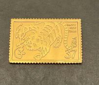Lunar Tiger Gold/silver stamp