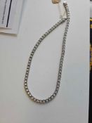 Diamond Necklace: 14K White Gold 14.74 CTW Round Brillant Cut Diamond