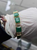 Diamond Bracelet: 18K Yellow Gold 66.45 ctw, Emerald Beryl & 2.19ctw