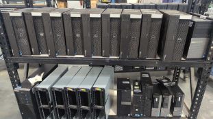 Rolling Rack of Dell Desktop Towers