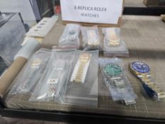 8 Replica Rolex watches ( not authentic)