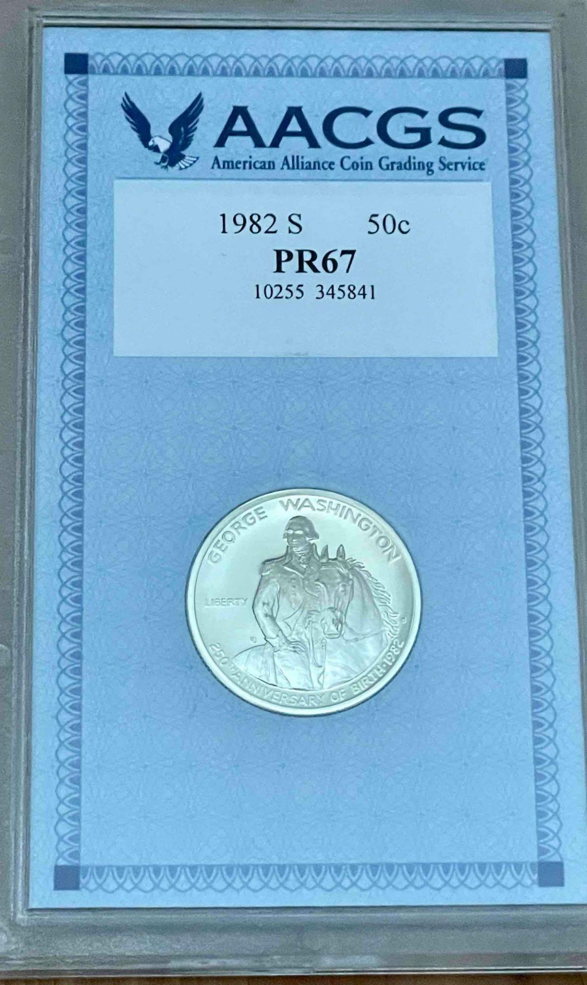 1982-S Washington Modern Commemorative Silver Half Dollar 50C PR67