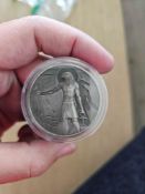 2 oz Antiqued Silver Horus