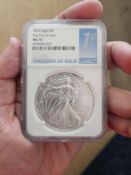 2019 MS70 First day of Issue Silver Eagle