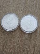 1 oz Silver Marlin and 1 oz Aztec Calendar Silver Round