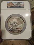 2010 5oz Silver 25C Yosemite Early Release MS69