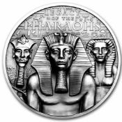 2022 3oz Silver Cook Islands Legacy Of The Pharaohs Antique Finish