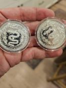 2 2020 Samoa Serpent of Milan silver coins