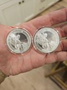 2 2021 St. Helena 1 oz Napoleon Angel Silver Coins
