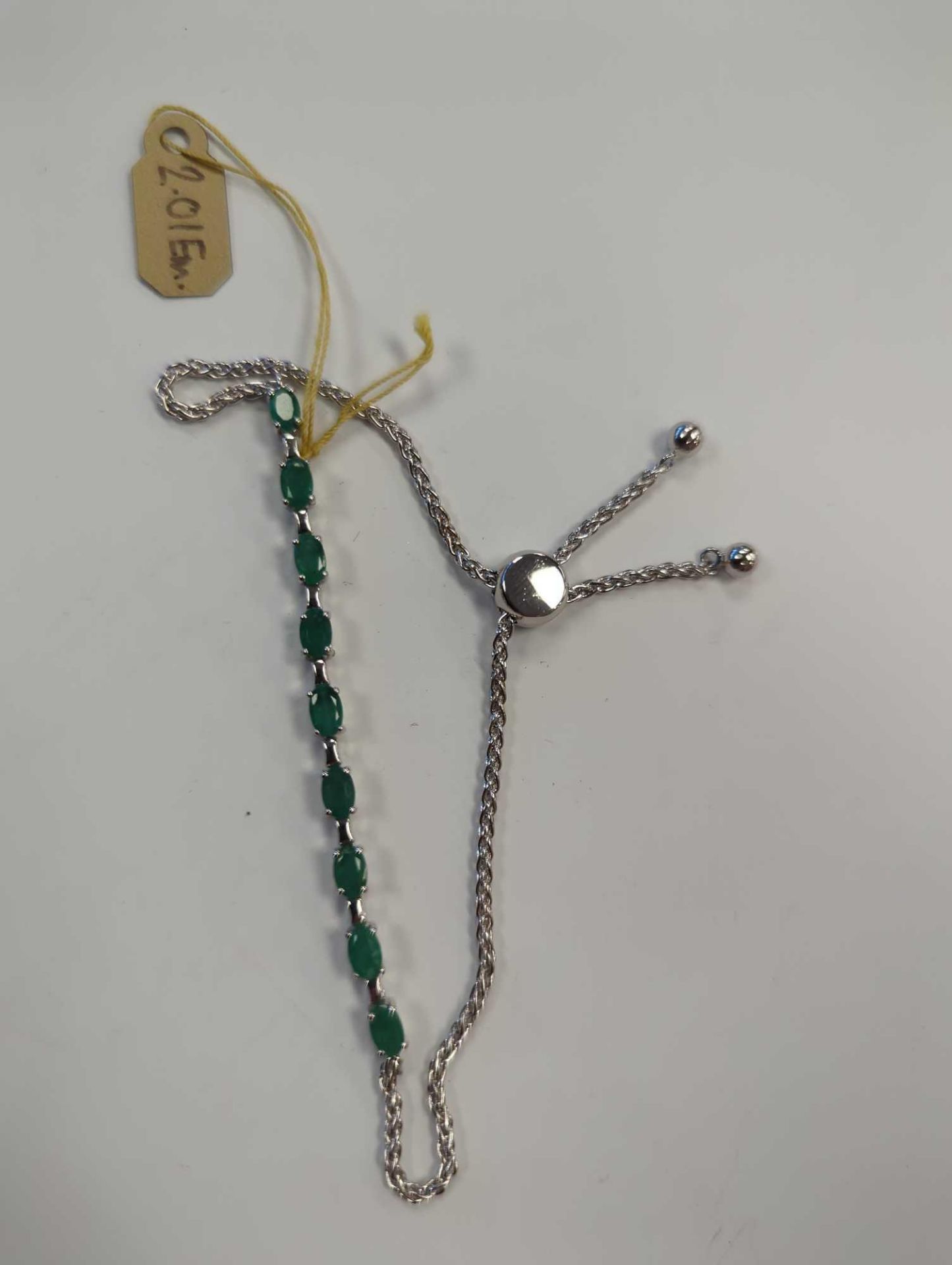 Jewelry; Emerald Beryl oval 2.01ctw bracelet - Image 3 of 5