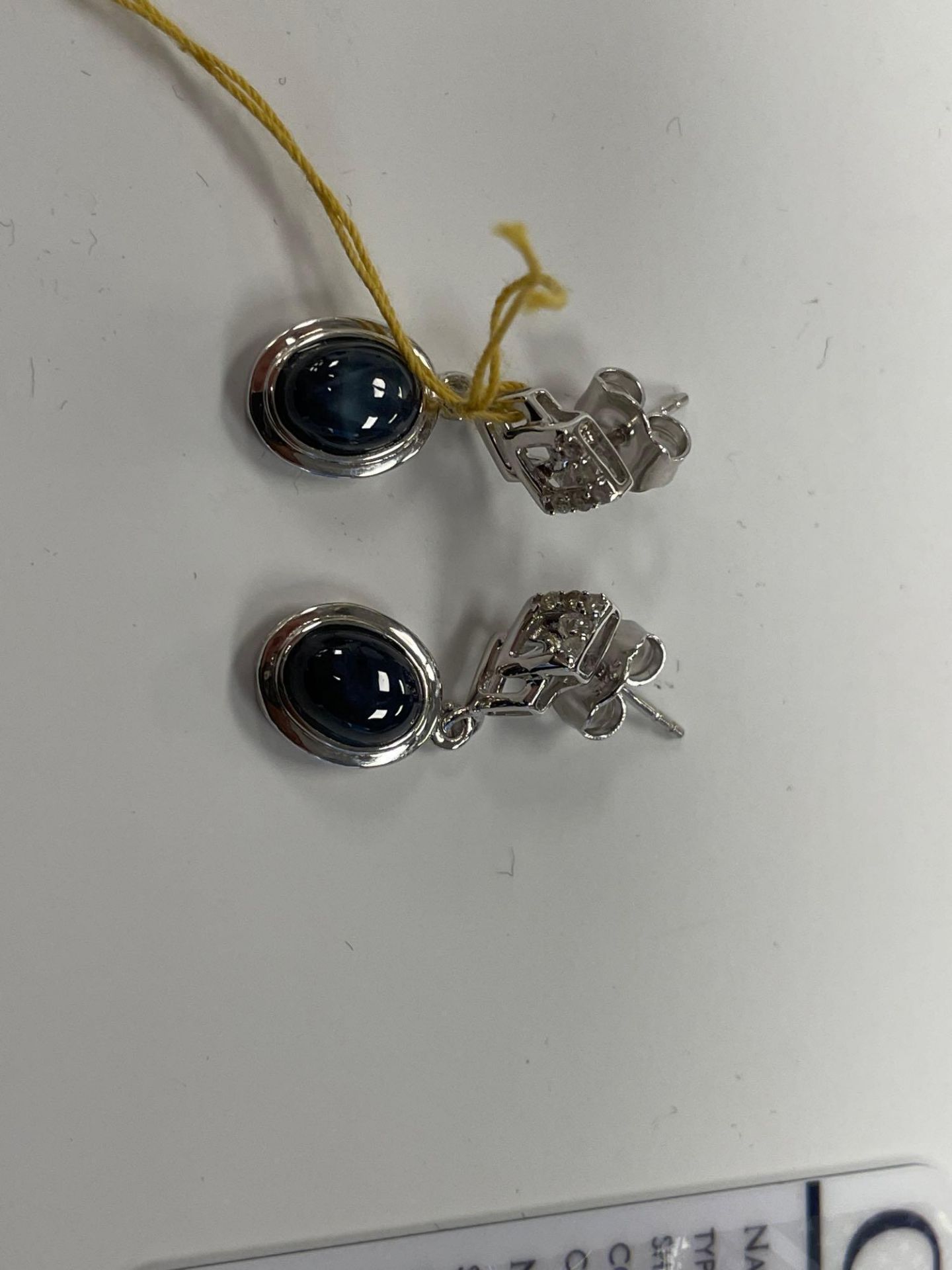 Jewelry; Star Sapphire Corundum 16.14ctw/ Round Brillant Cut .25ctw Earrings & Star Sapphire Corundu - Image 5 of 9