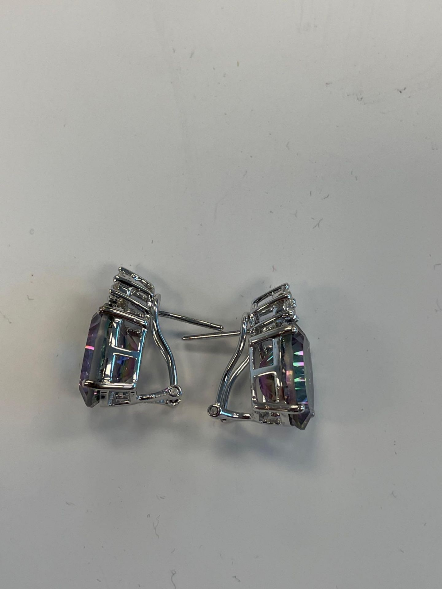 Jewelry; Kunzite Spodumene 21.03 ctw Necklace & Silver Mystic Quartz & White Topaz Earrings by Orian - Image 9 of 9