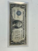 1928 A $1 Silver Certificate, "FUNNY BACK" variety
