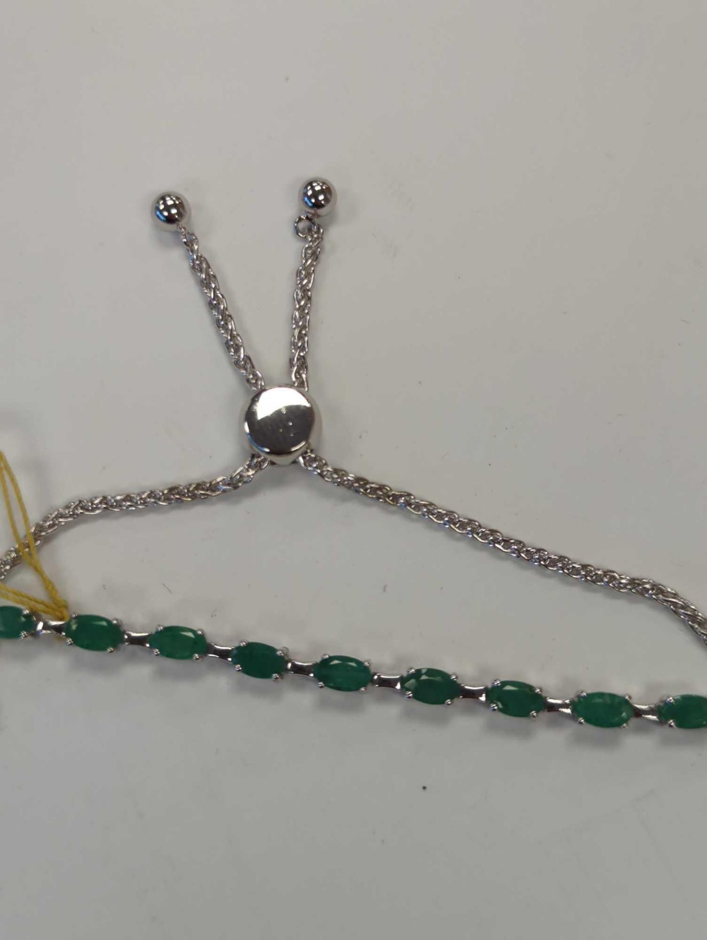 Jewelry; Emerald Beryl oval 2.01ctw bracelet - Image 2 of 5